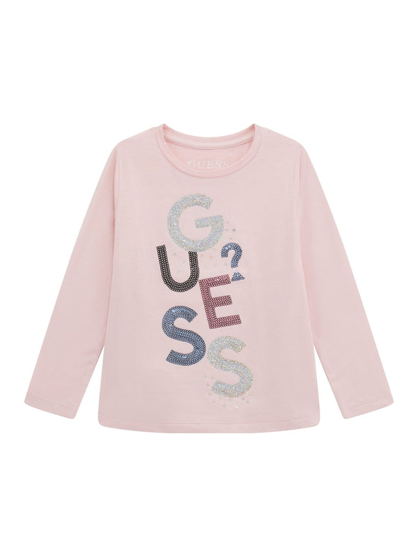 SHIRT GUESS LOGO IN PAILLETTES