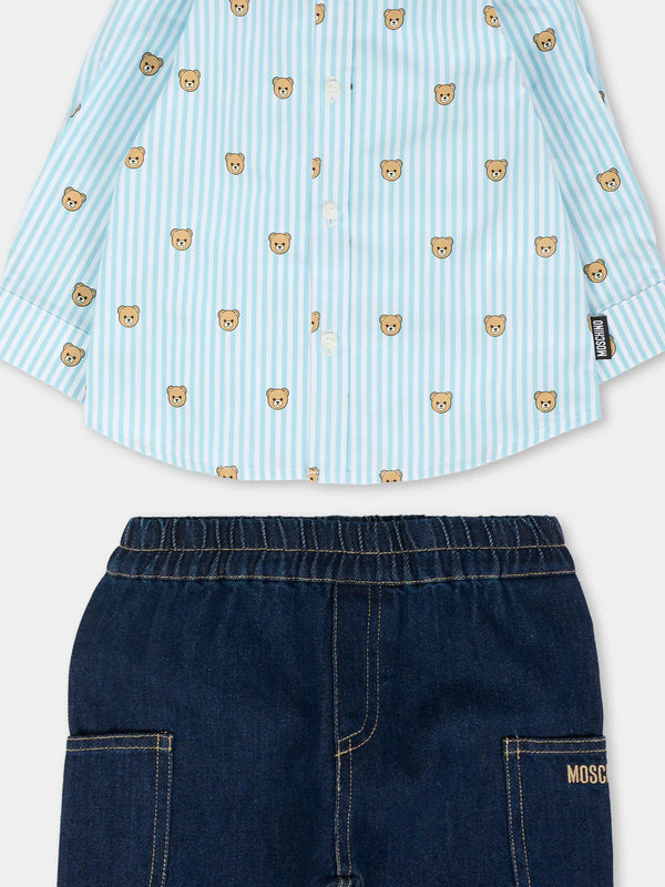 COMPLETO CAMICIA +JEANS MOSCHINO