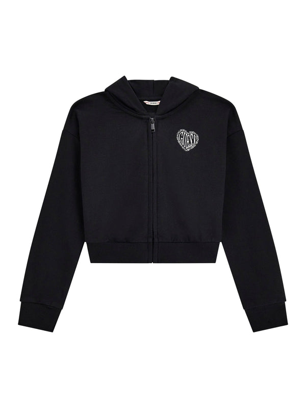FELPA ZIP CON LOGO CUORE