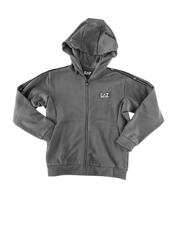 FELPA APERTA CON ZIP E CAPPUCCIO