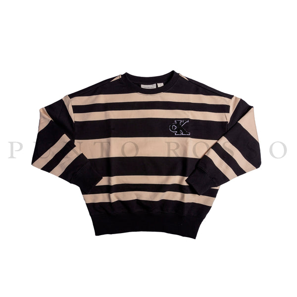 FELPA A RIGHE GIROCOLLO CALVIN